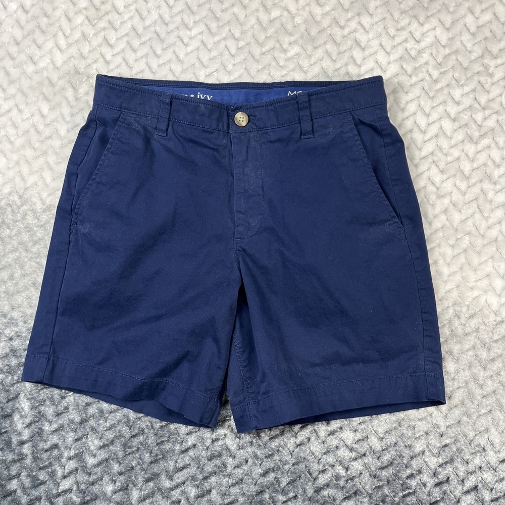 Crown & Ivy Navy Blue Men's Golf Shorts Size 30X6 Inch Inseam MOTION FLEX WAIST